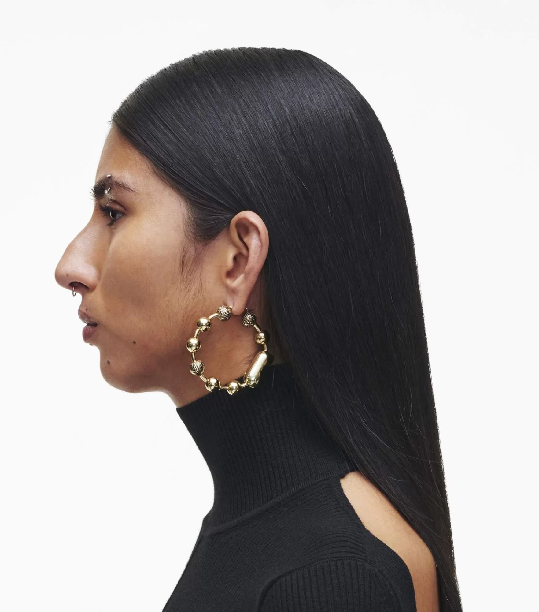 Marc Jacobs Earrings<The Monogram Ball Chain Hoop